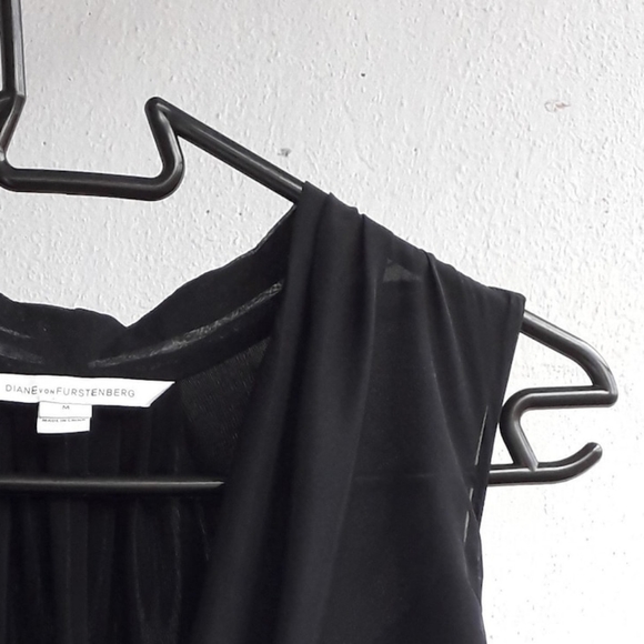 Diane von Furstenberg black sleeveless blouse in viscose and silk - Size M - Picture 4 of 12